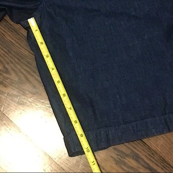 GAP Dark Wash Flat Front Denim Shorts NWOT SZ 34 - Picture 5 of 8